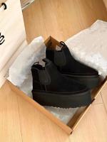 Botas de nieve con plataforma para mujer, parte superior baja, piel de oveja, invierno, nuevas - details 5
