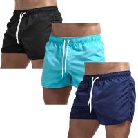 Pantalones cortos de playa para hombre, bañadores de playa de color sólido para verano, pantalones informales para correr, pantalones cortos ligeros de secado rápido para natación y surf, 3 uds. - details 4