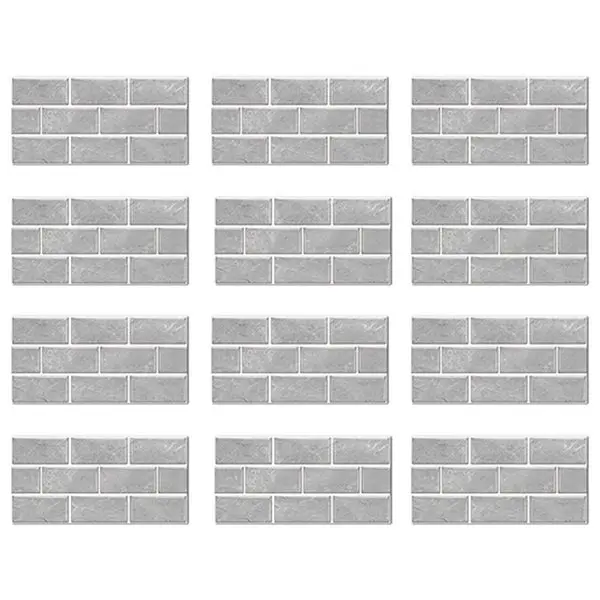Azulejos de Espalda de PVC con Look de Mármol Blanco Falso 12 Hojas de Pegado Fácil para Cocina - 1