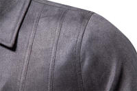 Chaqueta de ante con solapa para hombre, abrigo de tendencia de moda para exteriores, otoño e invierno, nuevo - details 28