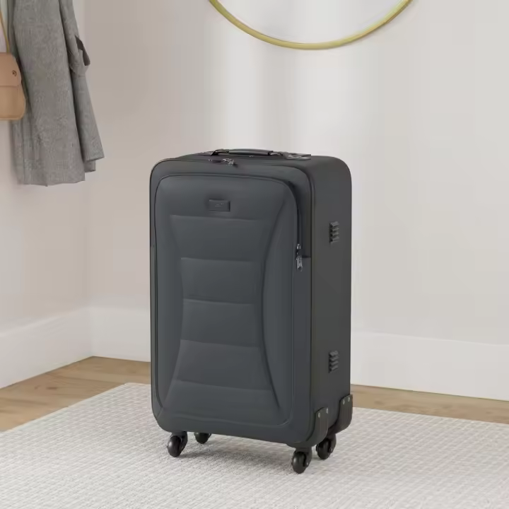 Maleta de Tela Mediana de Viaje Leslie Azul Unisex - Equipaje Blando semirrígido de 55L 67 X 42 X 23 cm de 4 Ruedas - 1