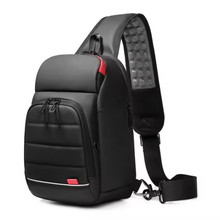 Bolso Hombre Bandolera Cruzado Pecho Bolso de Hombre 9,7 "Bandolera Hombre with USB Mochila Bandolera Hombre Práctico - 1