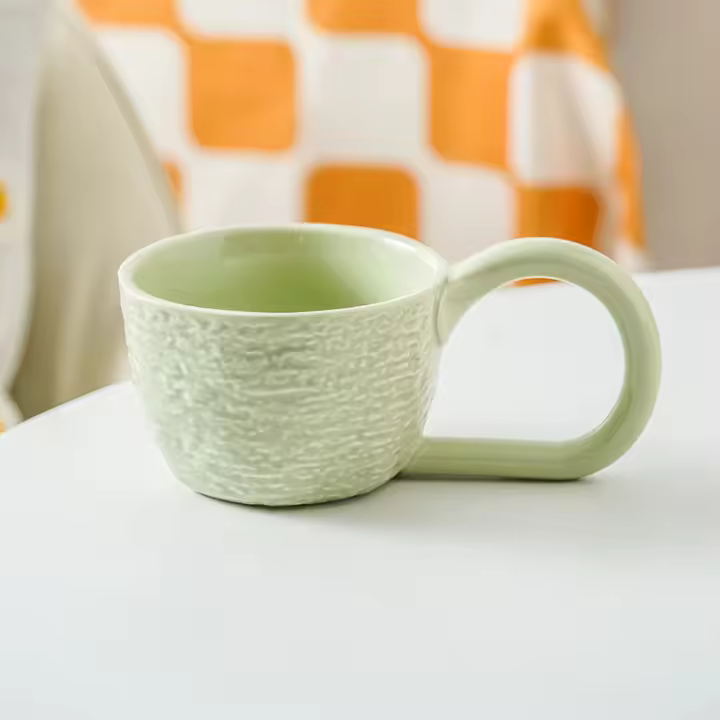 Sentido artístico simple taza de cerámica nórdica ins viento personalidad creativa de gama alta taza de agua para el hogar taza de café - 1
