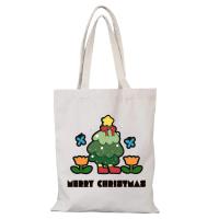 Bolso de compras de dibujos animados para mujer, regalos de Navidad, bolso de mano para mujer, bolsos de moda, bolsas de tela, bolso de compras ecológico, bolso de lona para playa para mujer - details 7