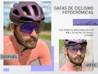 SCVCN gafas fotocromáticas de ciclismo para hombre y mujer, lentes deportivas sin marco para bicicleta de montaña - details 4