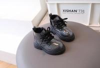 Kids Boots for Girl Fashion Korean Style Breathable Children Short Ankle Boots Non-slip Glitter Thick Bottom Girls Leather Boots - details 5