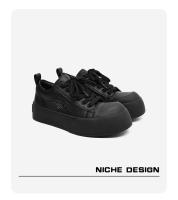 Nueva cabeza deformada, suela gruesa que aumenta los zapatos de junta casual negra para hombres y mujeres, zapatos deportivos de pareja. - details 5