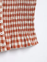 TRAFZA-traje a cuadros para mujer, elegante traje sin mangas con botones decorativos, chaleco con tirantes elegante + falda acampanada de cintura alta - details 13