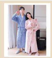 Batas cálidas de invierno para hombre y mujer, bata de lana esponjosa, ropa de dormir larga, bata de baño peluda para Hotel y Spa - details 1