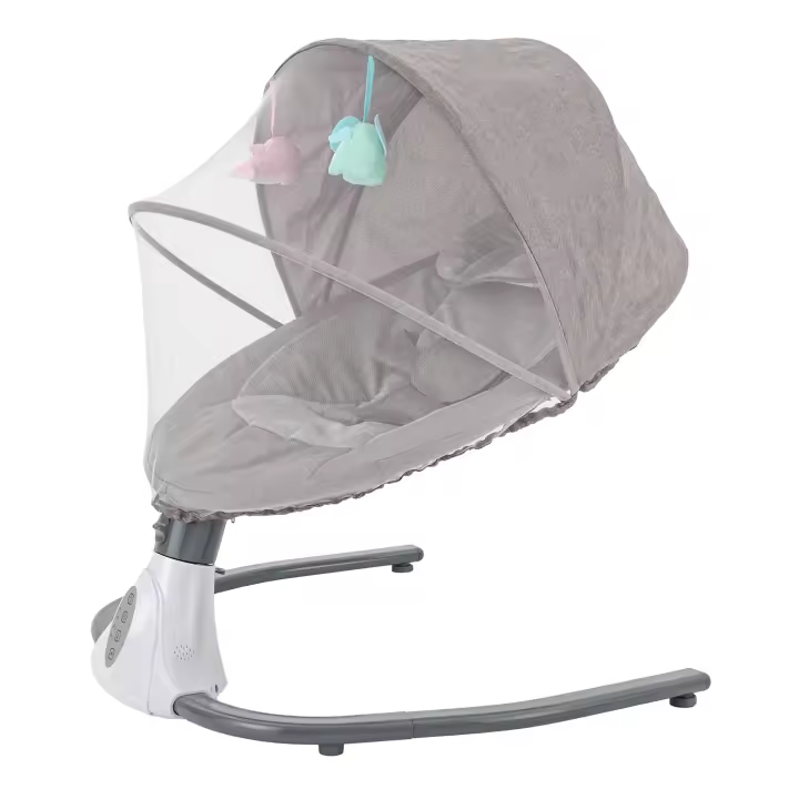 Columpio para bebé con Cable de carga USB, muñecas extraíbles, columpio automático y conveniente para bebé de 1 a 12 meses - 1