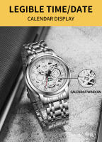 Reloj de Cuarzo WLISTH Diseño de Lujo, Multifuncional, Resistente al Agua, Correa de Acero Inoxidable, Reloj Deportivo Casual de Negocios - details 5