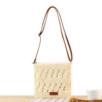 2025 nuevo bolso tejido hueco hombro crossbody verano vacaciones playa bolso simple hecho a mano bolsa de paja - details 1