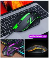 Juego de teclado y kit de ratón para ordenador, dispositivo con cable RGB y combinación de ratón 104 para PC - details 2