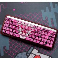 Alleron keycap polvo dragón lado grabado luz altura original pbt sublimación térmica de cinco lados adecuada para todos los teclados de eje magnético (teclado no incluido) - details 1