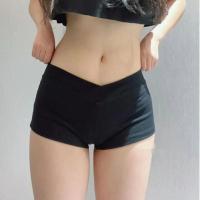 Pantalones cortos deportivos ultracortos, Shorts de Ballet negros, ajustados, de cintura baja, sencillos, informales, para Fitness, para correr, accesorios deportivos - details 4