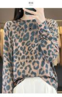 Suéter de Punto de Moda de Invierno Cuello Redondo de Lana de Worsted y Seda de Mulberry - details 44