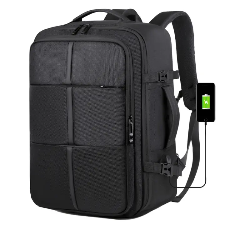 Mochila Impermeable Expandible con Compartimento para Zapatos Mochila Cabina Multifuncional Ergonómica Portátil 17''/Viaje/Negocios Diseño Urbano con Asa Superior - 1