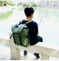 Mochila impermeable de 30l para exteriores, bolsa de aparejos de pesca, Trekking, escalada, surf, kayak, hombro - details 3