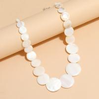 Collar de concha blanca Natural, gargantilla de cuentas redondas, joyería clásica de playa, 10-30mm - details 4