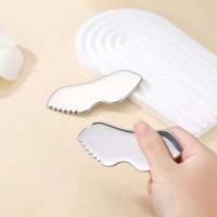 Masajeador de Piel de Cara de Acero Inoxidable Herramienta de Cuidado de la Piel Corporal para Relajación del Cuello Gua Sha Scraper - details 5