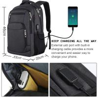 Mochila para hombre, bolsa de viaje para hombre, bolsa para lente de cámara al aire libre, bolsa ergonómica negra para ordenador portátil, bolso impermeable para montañismo de gran capacidad - details 1