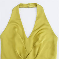 OUWU- Estilo Callejero Otoño Nueva Ropa De Mujer Casual Y De Moda Estilo Europeo Y Americano Mono Con Textura De Seda Simple - details 3