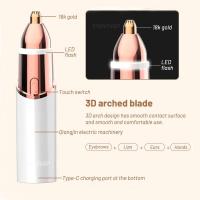 Recortador eléctrico de cejas para mujer, lápiz labial con eliminación de cara, USB, Mini afeitadora, depiladora, novedad de 2025 - details 5