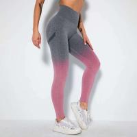 Malla de color degradado sin costuras para mujer, pantalones para correr Fiess con sandalia para realzar la cadera, pantalones de yoga de secado rápido - details 34