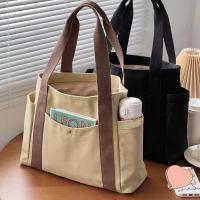 Bolso de lona de gran capacidad para el trabajo, bolso de mujer estilo universitario - details 2