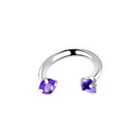 2 piezas 16g de piedra de circón nariz labio eyebone anillos 1,2*8*3mm en forma de c de acero inoxidable nariz labio eyebone unir cuerpo joyería de las mujeres de los hombres - details 9