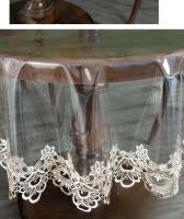Paño de suelo suave de PVC transparente bordado ENE, mantel redondo para el hogar, impermeable - details 6