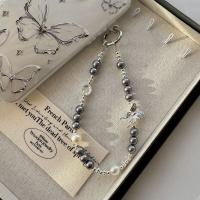 Abalorio para teléfono, cordón plateado galvanizado, luz de lujo, antipérdida, lazo de amor, colgante para teléfono, cordón para teléfono móvil con cuentas Ins - details 13