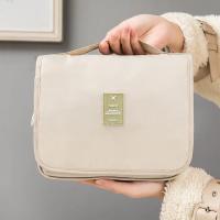 Bolsas de maquillaje para artículos de tocador, bolsas de cosméticos plegables coreanas de Color sólido, de viaje de PVC, impermeables - details 5