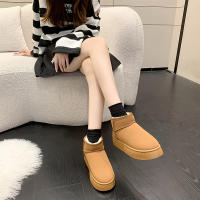 Botas de nieve de suela gruesa para mujer, zapatos de lana de piel de oveja auténtica, con plataforma de lujo, novedad de invierno, 2023 - details 15