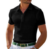 Polo de verano 2025, camisa con botones, camiseta waffle para hombre, polo deportivo. - details 6