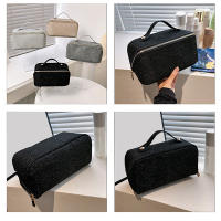 Bolso De Maquillaje Grande En Cuero PU Estilo Clásico Portátil Para Viajes Organizador De Cosméticos Estiloso Para Mujer Caja De Almacenamiento Manejable - details 16
