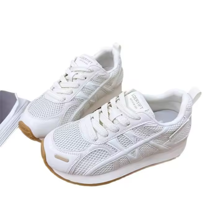 Forrest Gump zapatos mujer 2025 primavera nuevo amarillo super fuego alemán entrenamiento cuero zapatos de moda versión coreana mostrando pies pequeños deportes zapatos casuales - 1