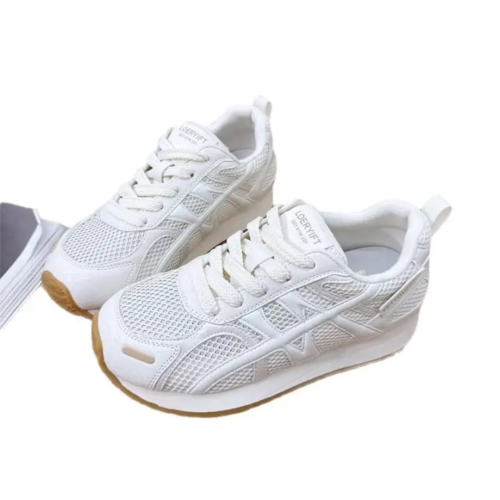 Forrest Gump zapatos mujer 2025 primavera nuevo amarillo super fuego alemán entrenamiento cuero zapatos de moda versión coreana mostrando pies pequeños deportes zapatos casuales - 1