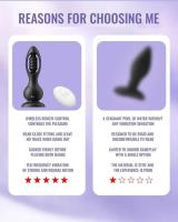 Embalaje privado SEXY Hollow Anal Plug Vibrador Potente Buttplug Expansión adaptable Contracción Próstata Vagina Estimulación del punto G Juguete sexual para - details 2