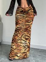 falda elegante con estampado de leopardo para mujer, faldas Maxi, ropa Y2K para oficina, Club, fiesta, ropa de calle informal, venta al por mayor, 2025 - details 40