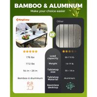 Mesa plegable enrollable de camping de aluminio portátil con bolsa de transporte - Mesa de picnic con soporte de hasta 80 kg - details 41