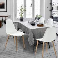 Juego de 4 sillas de comedor con asiento y respaldo suaves, con patas de metal macizo, para salón, dormitorio, cocina o comedor, ante marrón - details 20