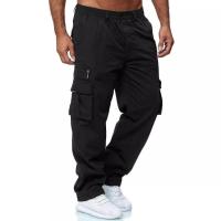 Pantalones cargo para hombre, Pantalón recto informal, otoño - details 2