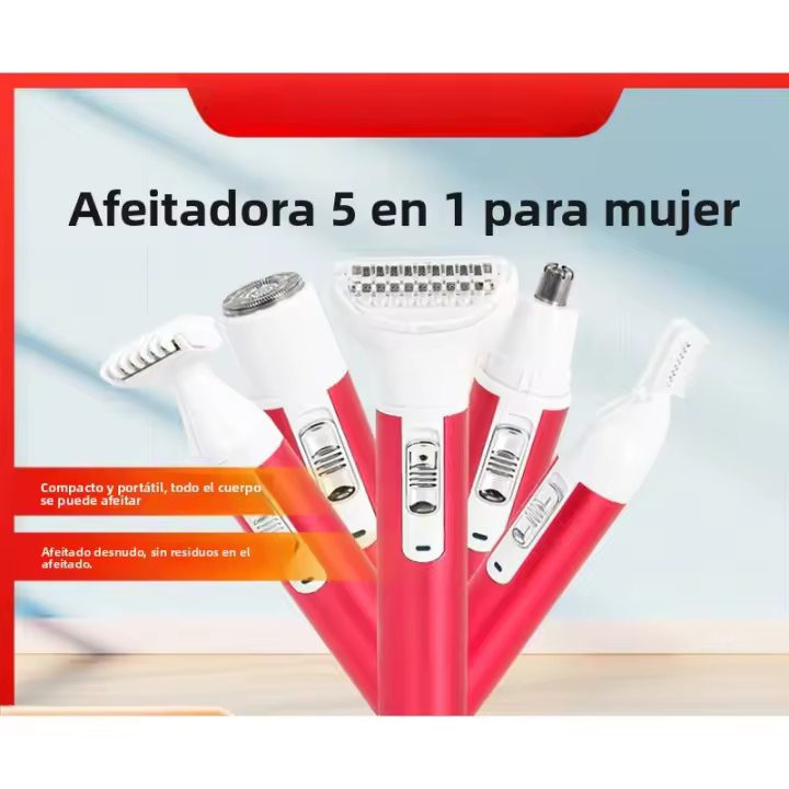 Nuevo instrumento de depilación eléctrico 5 en 1 para mujeres, vello corporal en las axilas, partes privadas, afeitadora, cortadora de vello púbico, imprescindible universal - 1