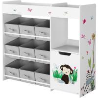 Estantería para Juguetes, Estanterías Almacenaje de Juguetes con 9 Cajones de Tela Extraíbles, Organizador Infantil, Blanco 90 x 80 x 29.5 cm - details 7