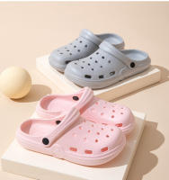 Sandalias De Verano Para Mujer 2024 Pantuflas Impermeables Con Gran Dedo Y Agujeros Zapatillas De Playa Exterior Cerradura Pull on Material EVA Plataforma Sin Tacón Estilo Conciso - details 11