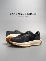 Zapatos de hombre sencillos de cuero vacuno casual de moda de cuero negro bajo - details 14