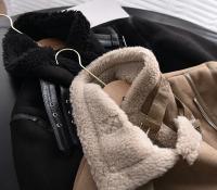 Chaqueta gruesa y cálida de piel de oveja para mujer, abrigo corto marrón para motocicleta, chaquetas de piel de oveja sintética, prendas de vestir de invierno - details 4