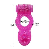 Anillo vibratorio estimulador de clítoris retardante de eyaculación hombre juguetes sexuales para pareja Vagina orgasmo vibrador de placer Dual - details 4