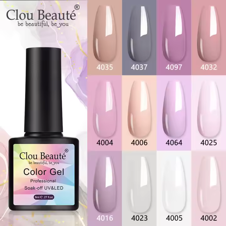 Clou Beaute-Kit de esmalte de uñas en Gel laca semipermanente UVLED 12 piezas - 1